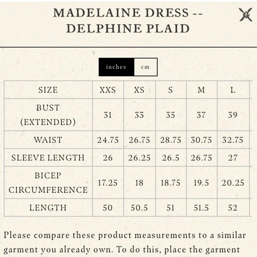 DOEN Delphine Plaid Madeleine Dress NWT XS Prarie style - Picture 6 of 11